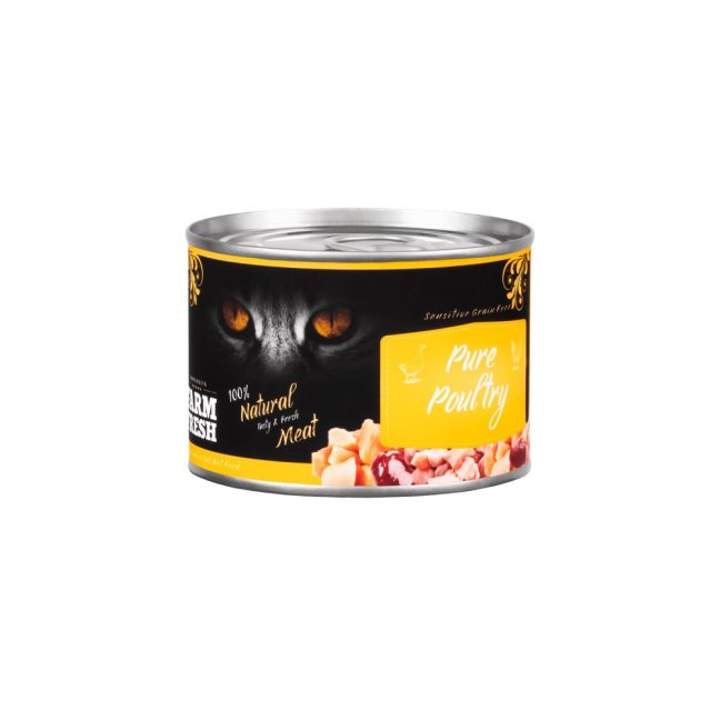 Konzerva Farm Fresh Cat Pure Poultry - 100% čistá drůbež a droby pro kočky (200g) - Varianta: 200g