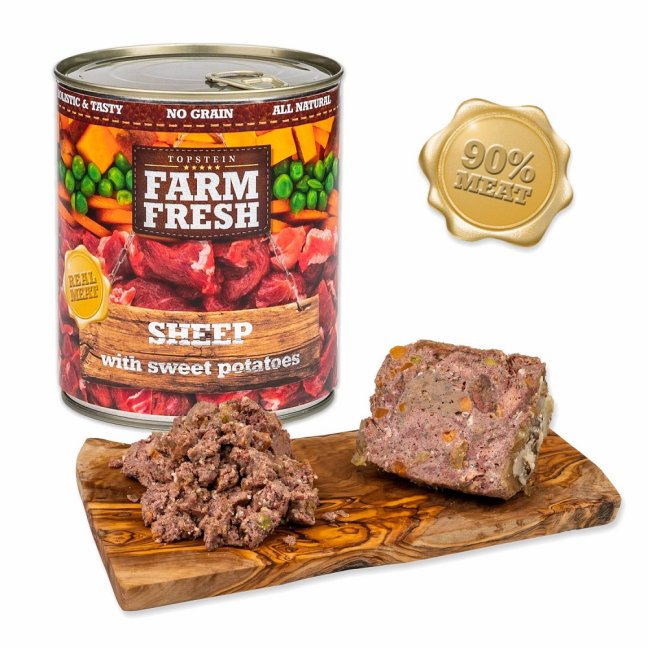 Konzerva Farm Fresh Sheep with Sweet Potatoes - Hypoalergenní ovce a batáty pro psy - Varianta: 400 g